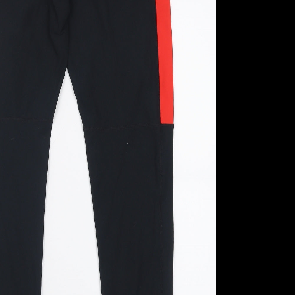 Nike Mens Black  Polyester Compression Leggings Size XL L30 in Regular Tie