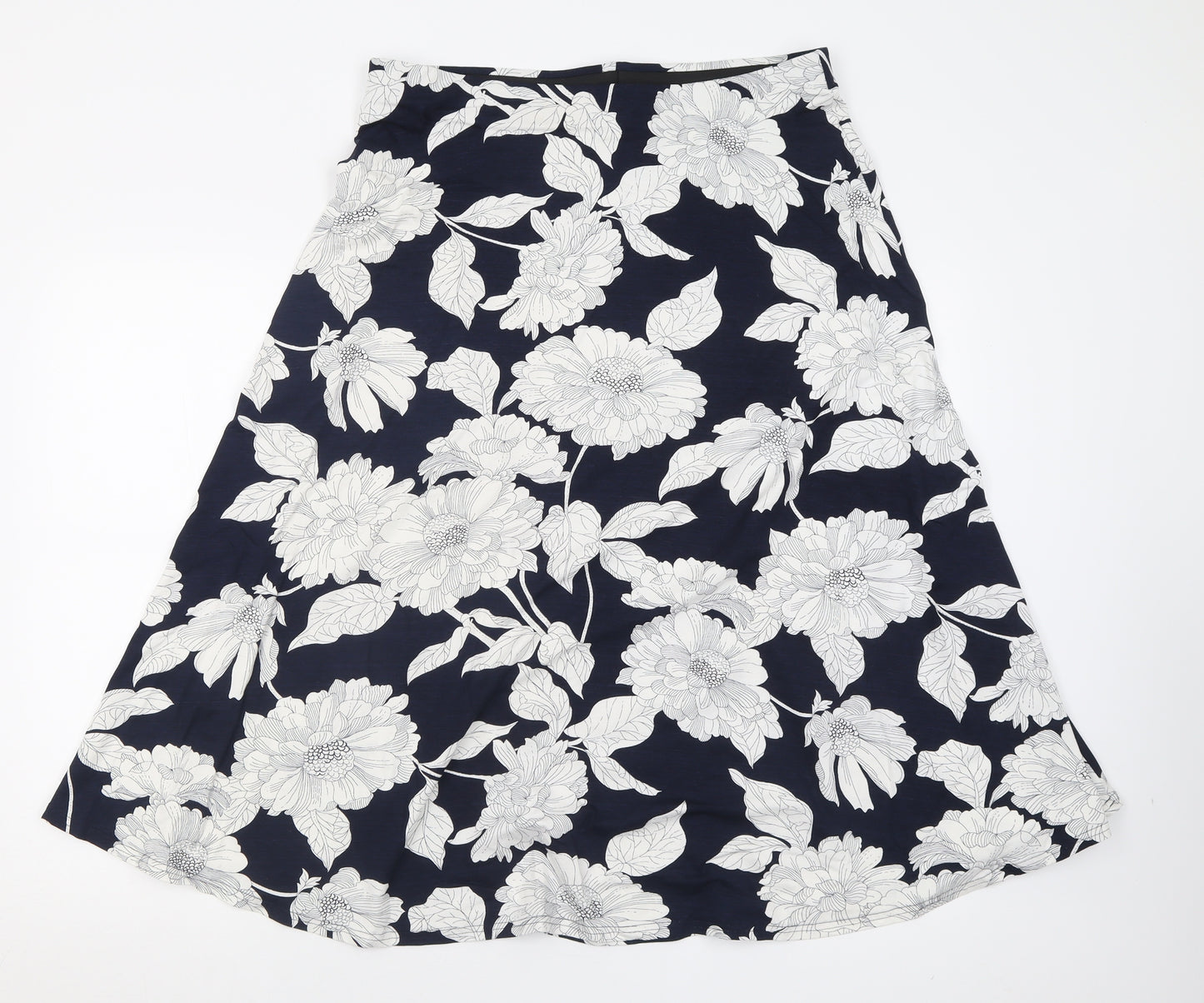 Alexon Womens Blue Floral Viscose A-Line Skirt Size 18
