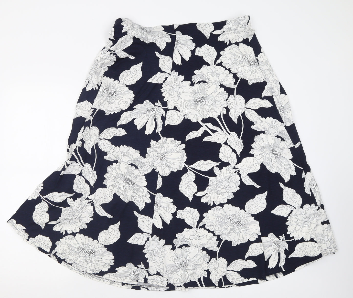 Alexon Womens Blue Floral Viscose A-Line Skirt Size 18