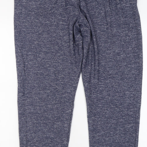 Papaya Womens Blue  Polyester Jogger Trousers Size L L29 in Regular Tie