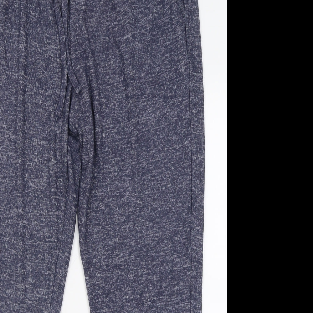 Papaya Womens Blue  Polyester Jogger Trousers Size L L29 in Regular Tie