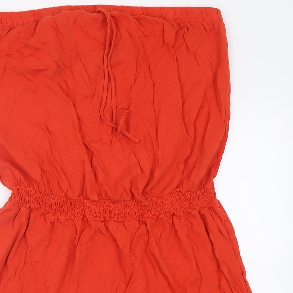 Papaya Womens Orange  Cotton Basic Tank Size 20 One Shoulder