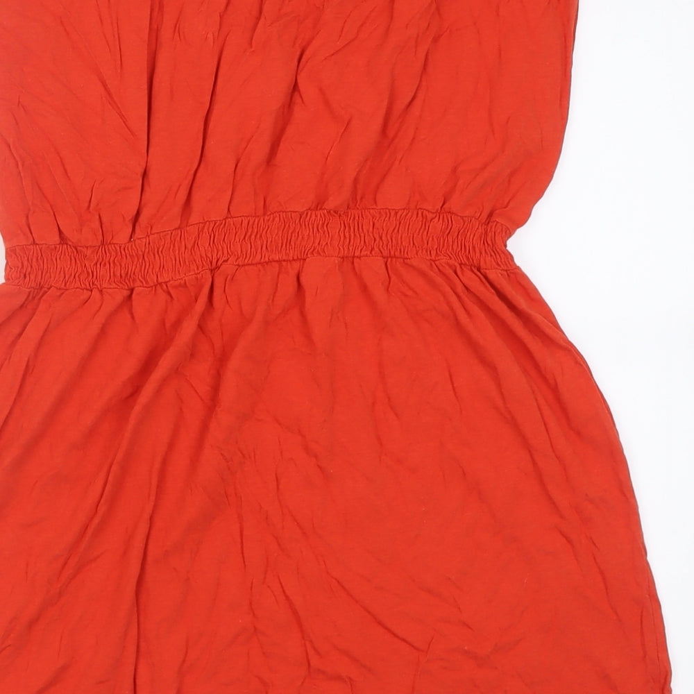 Papaya Womens Orange  Cotton Basic Tank Size 20 One Shoulder