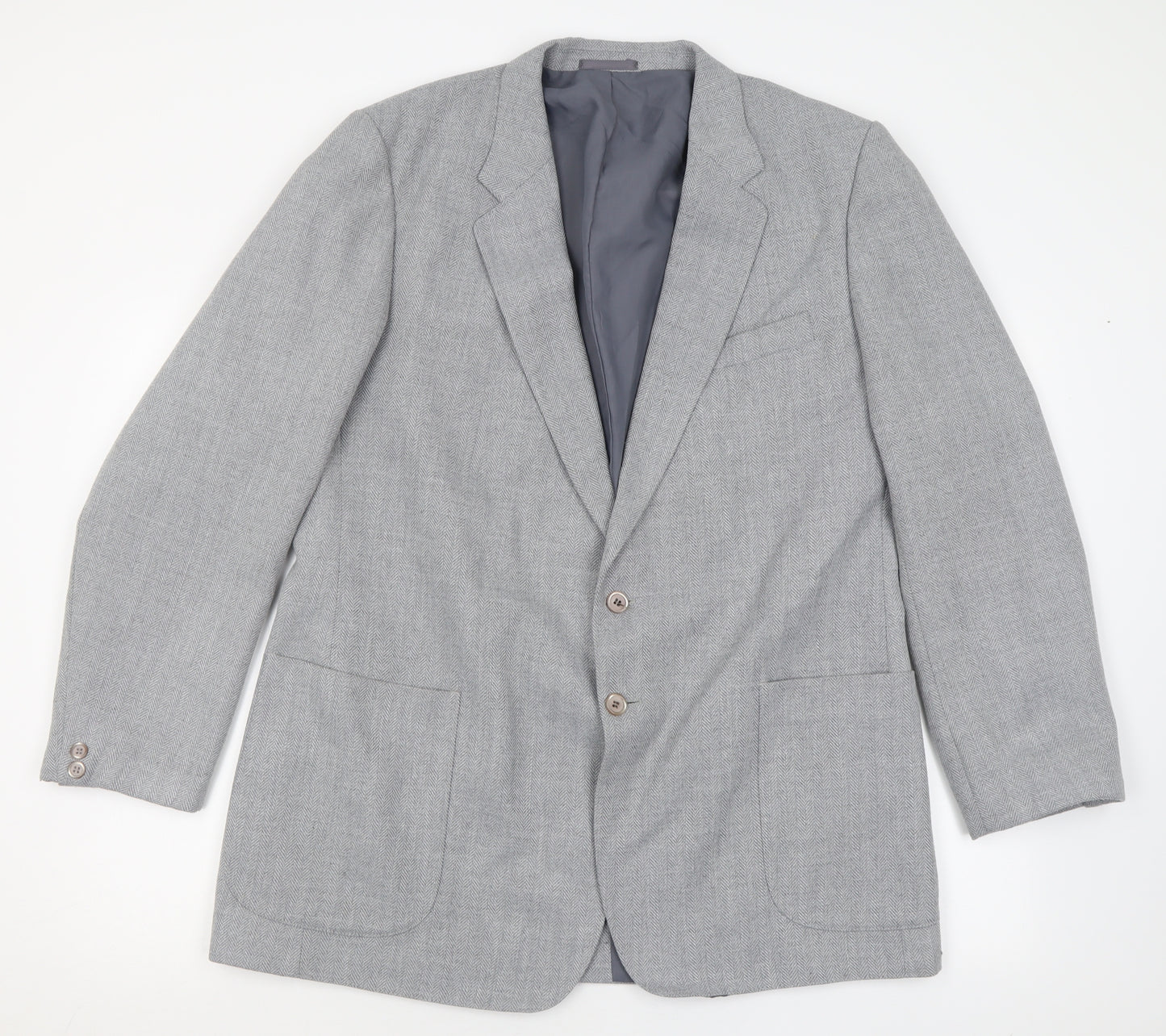 St. Michael Mens Grey  Polyester Jacket Suit Jacket Size 44
