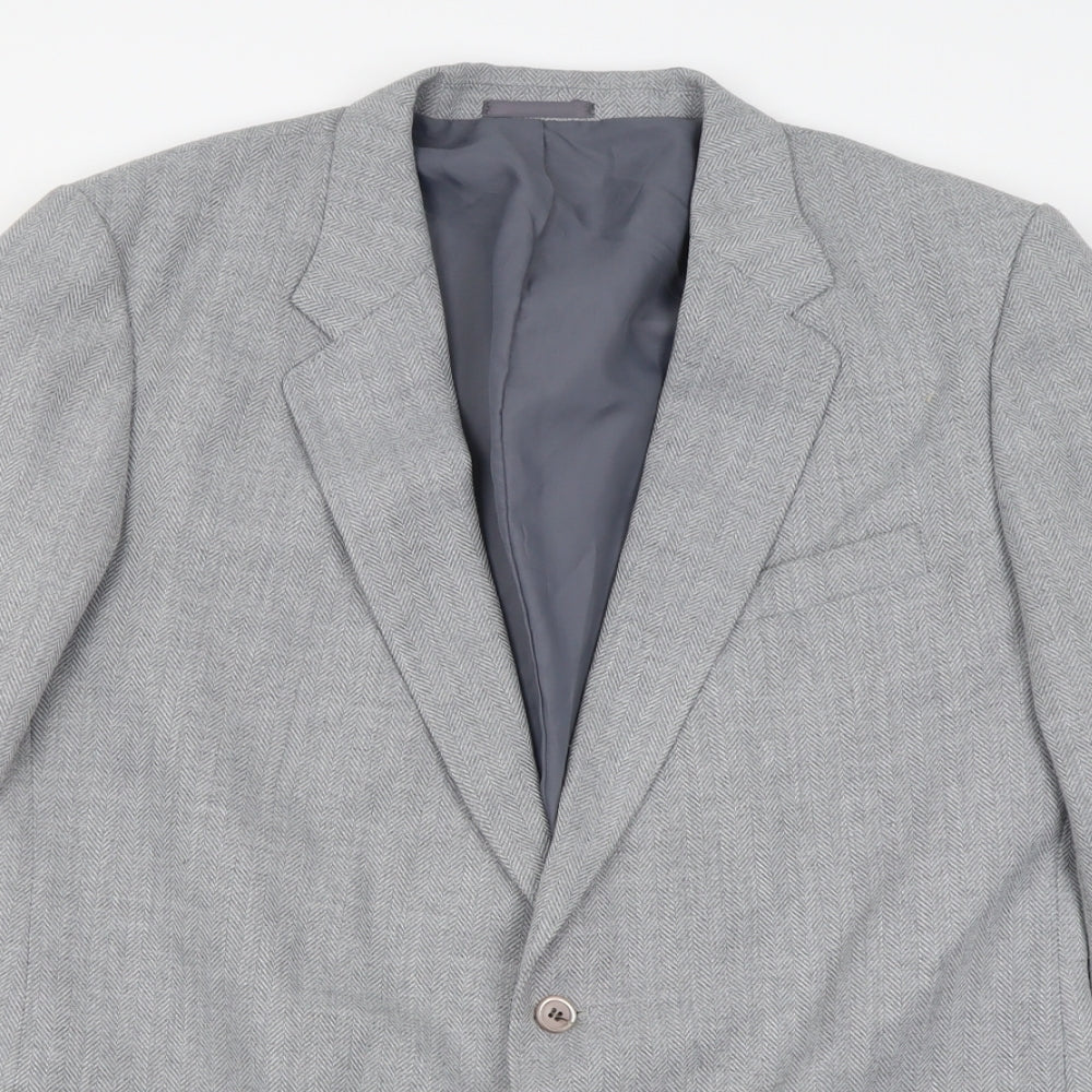 St. Michael Mens Grey  Polyester Jacket Suit Jacket Size 44