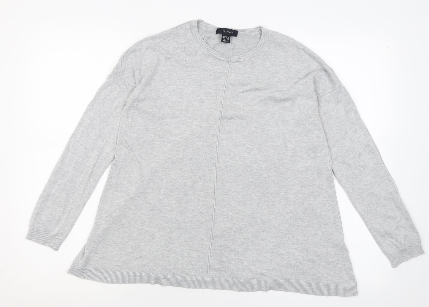 Atmosphere Womens Grey Crew Neck  Viscose Pullover Jumper Size 14
