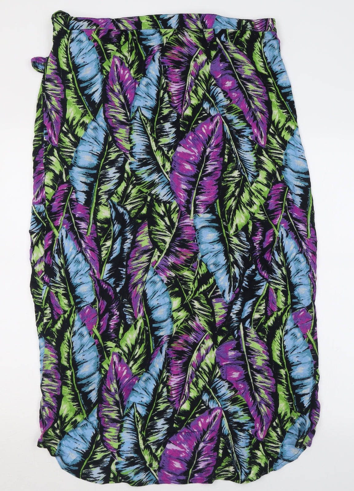 George Womens Multicoloured Geometric Viscose Wrap Skirt Size 18   Tie