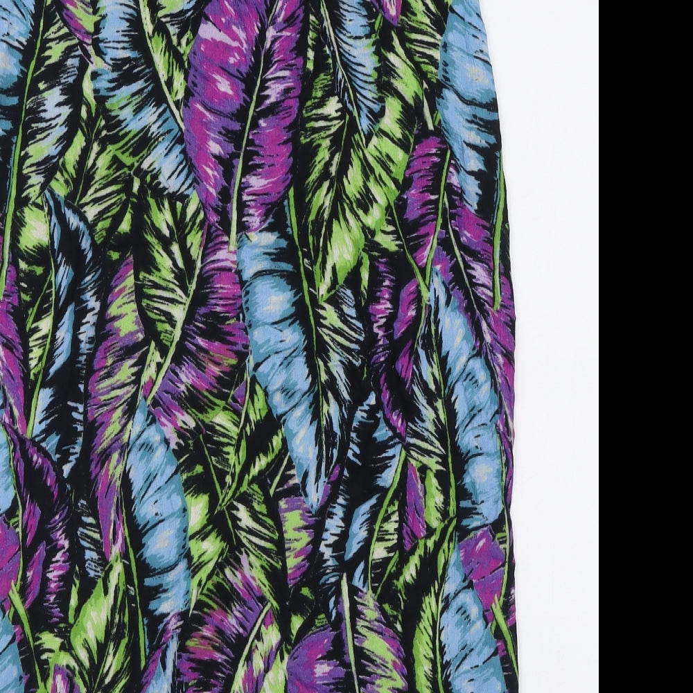 George Womens Multicoloured Geometric Viscose Wrap Skirt Size 18   Tie