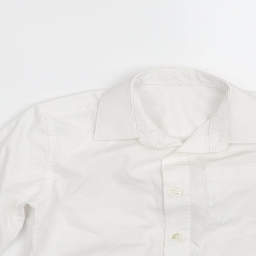 F&F Boys White  Polyester Basic Button-Up Size 5-6 Years Collared Button