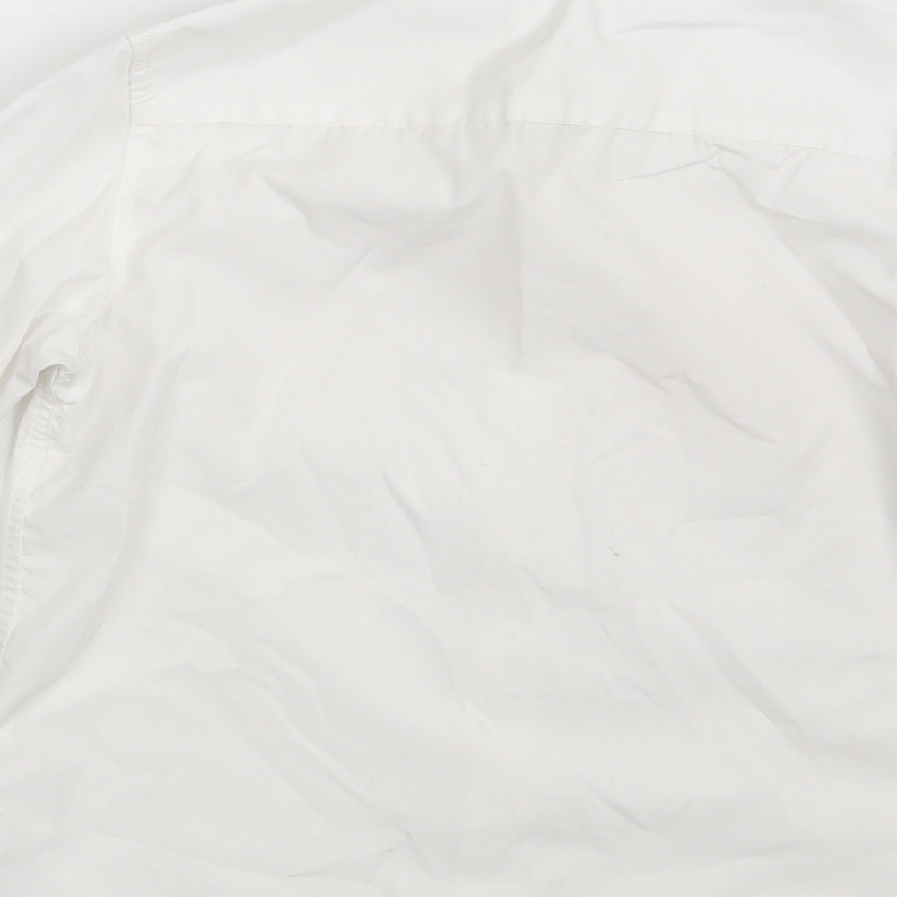 F&F Boys White  Polyester Basic Button-Up Size 5-6 Years Collared Button
