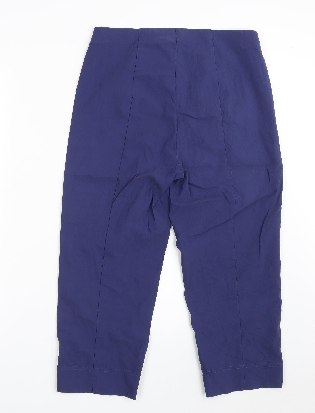 ROBELL Womens Blue  Viscose Capri Trousers Size 12 L22 in Regular