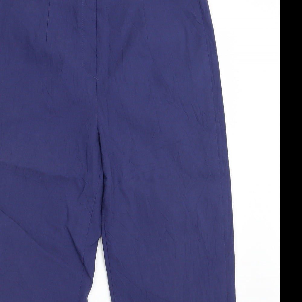 ROBELL Womens Blue  Viscose Capri Trousers Size 12 L22 in Regular