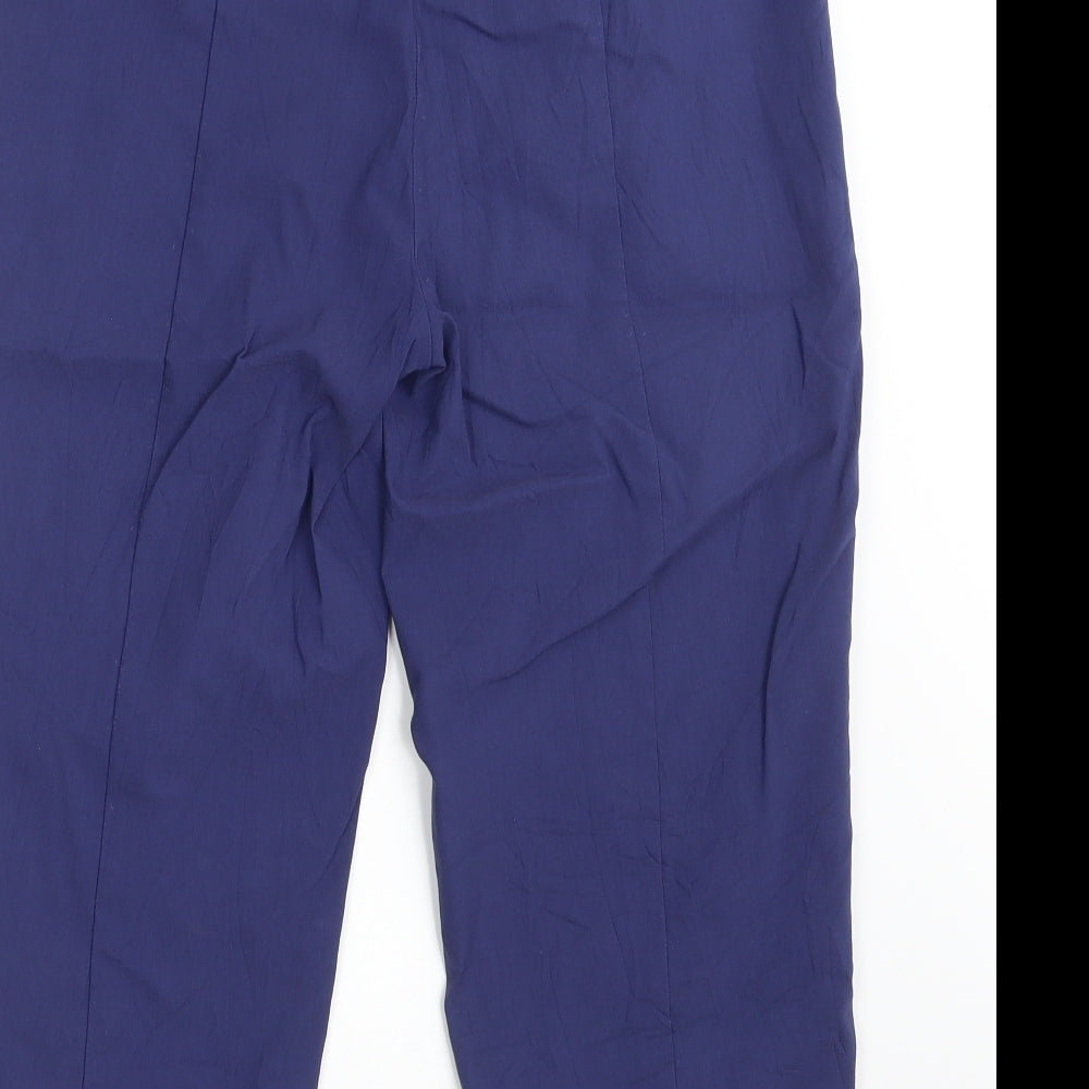 ROBELL Womens Blue  Viscose Capri Trousers Size 12 L22 in Regular