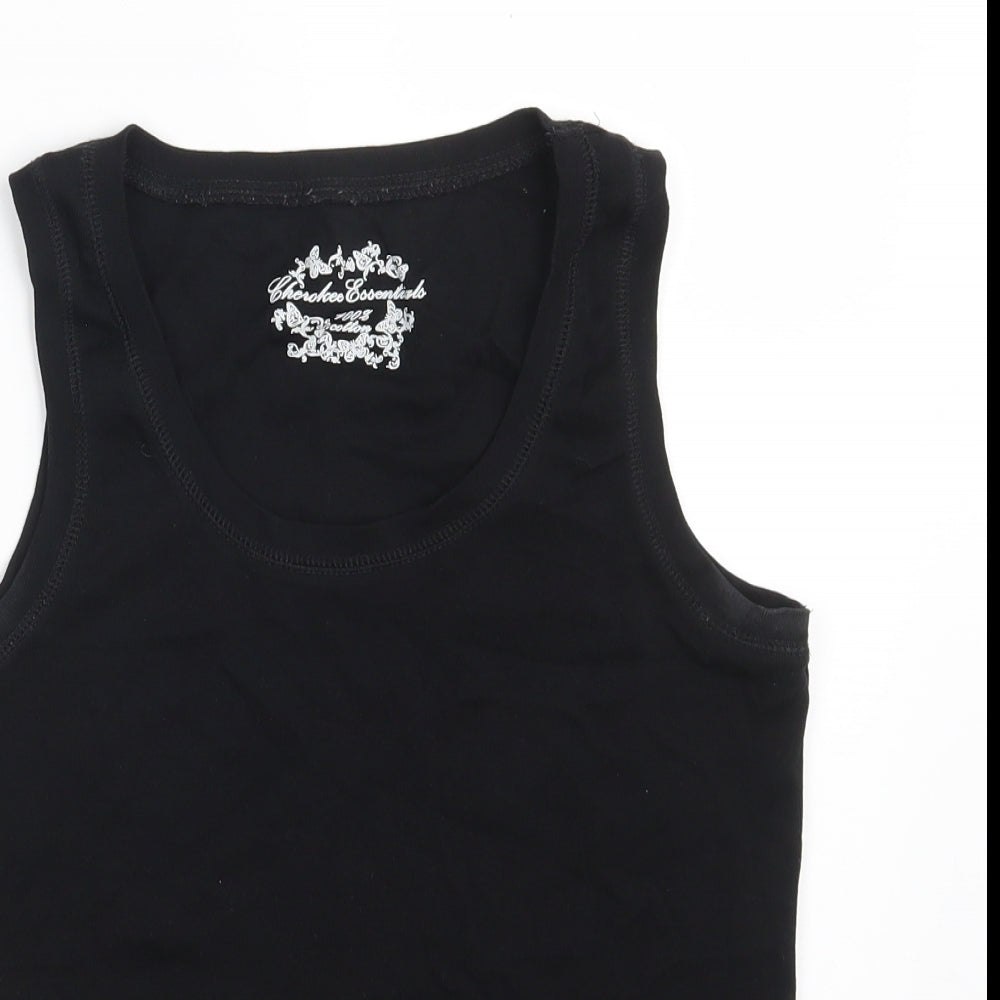 Cherokee Womens Black  100% Cotton Vest Sweatshirt Size 14