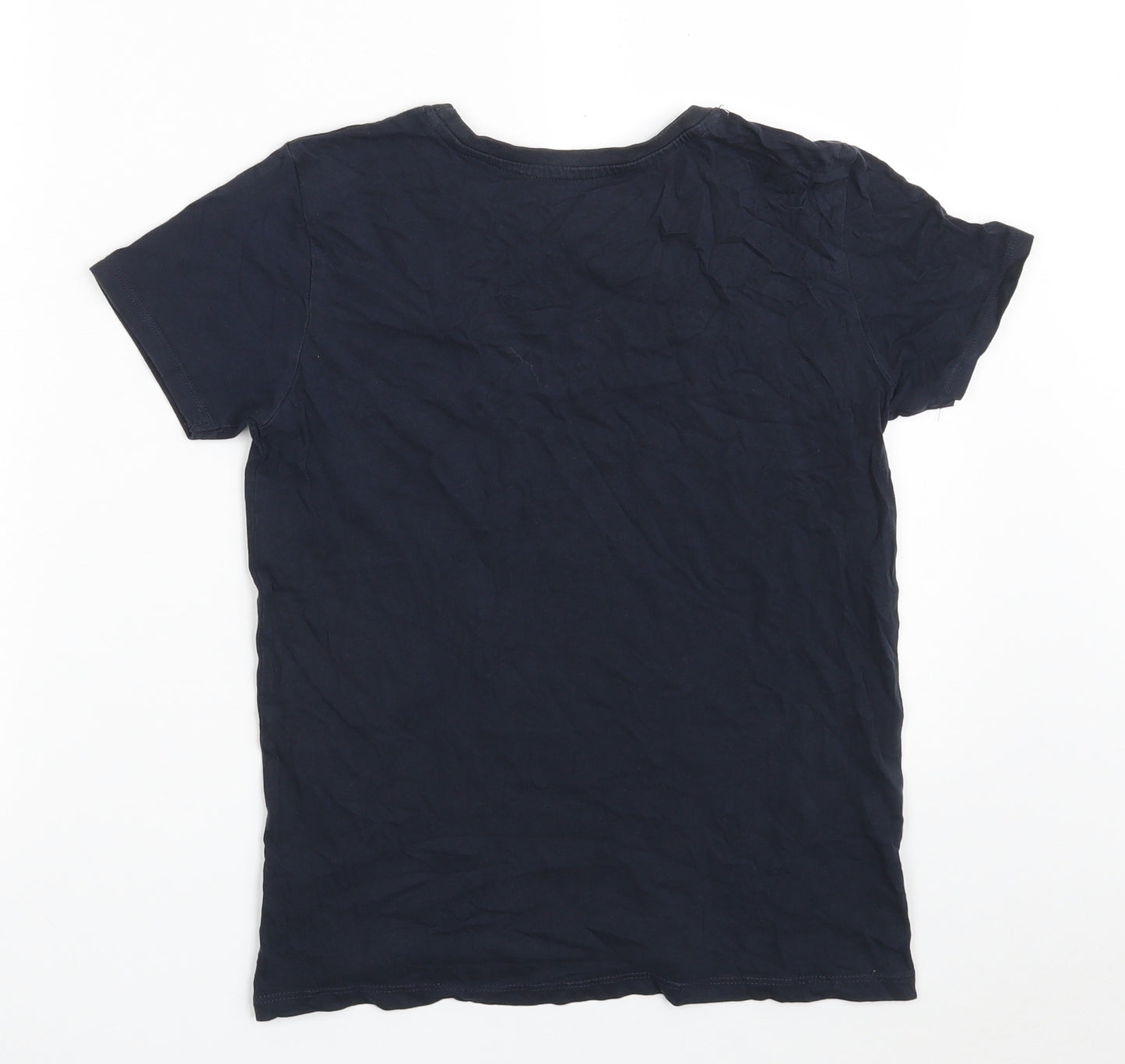 Primark Boys Blue  100% Cotton Pullover T-Shirt Size 10-11 Years Crew Neck  - Brooklyn