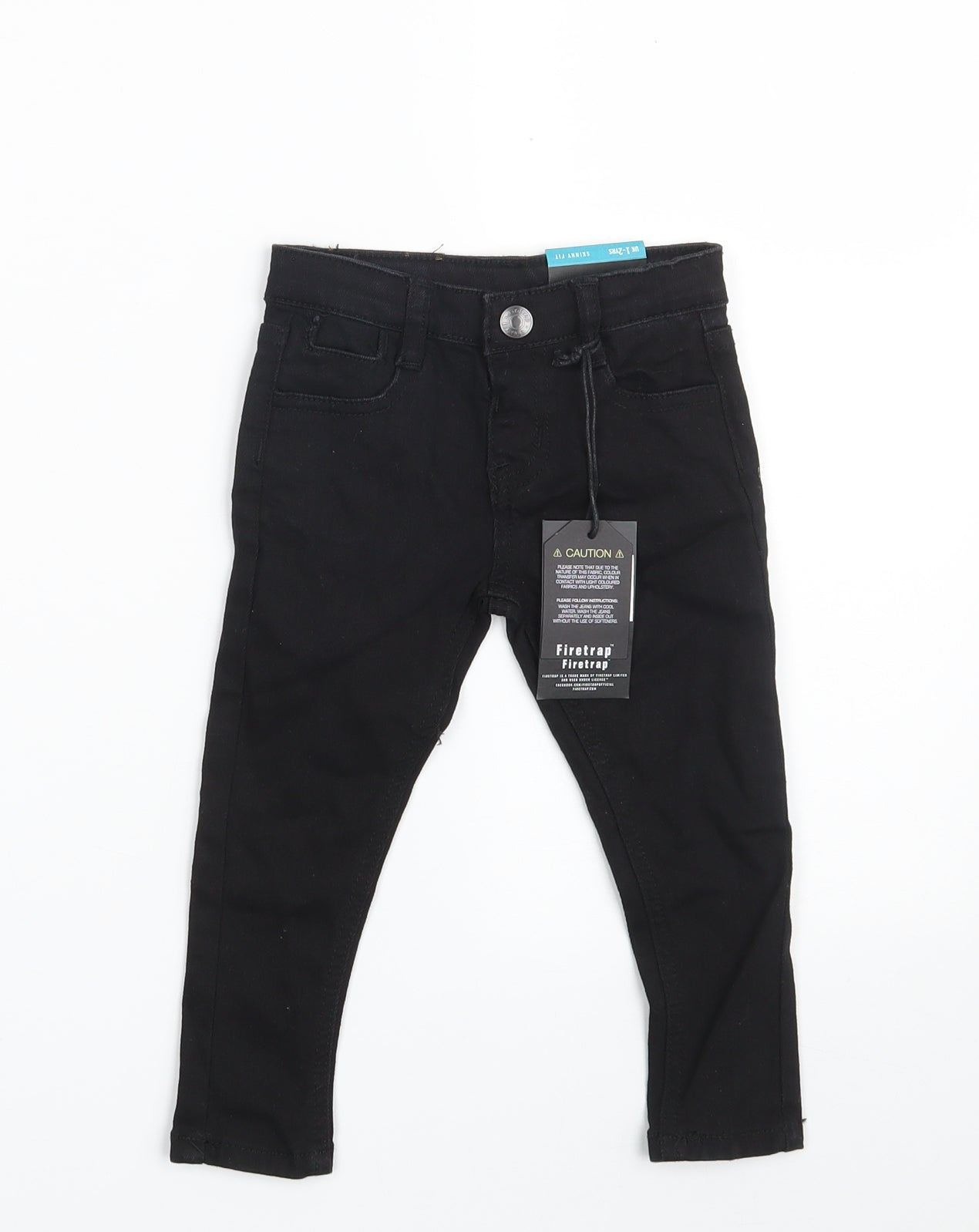 Firetrap Boys Black  Cotton Cropped Jeans Size 12-18 Months