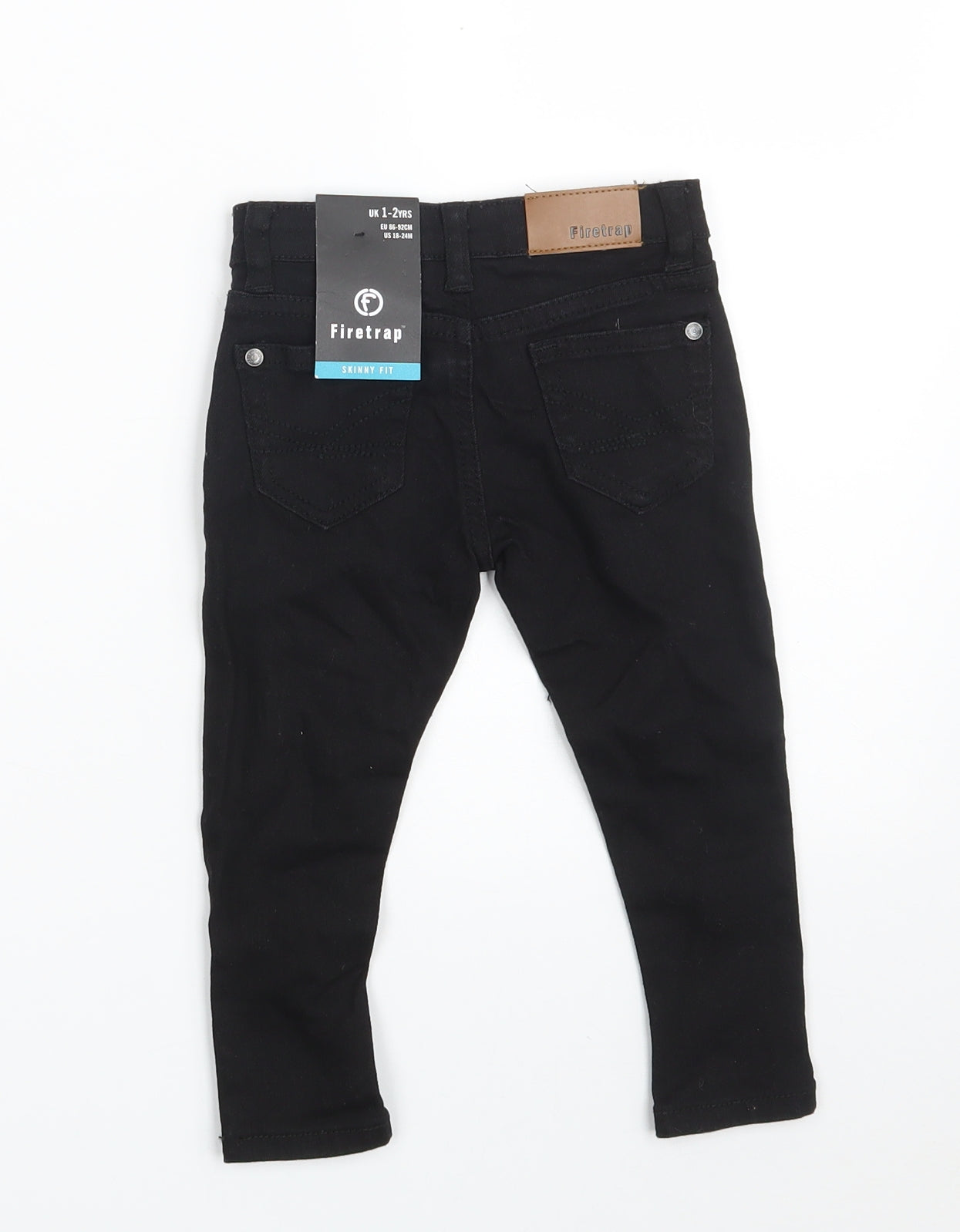 Firetrap Boys Black  Cotton Cropped Jeans Size 12-18 Months