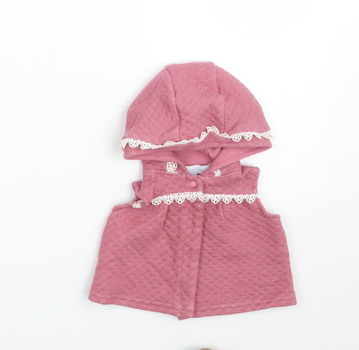 Catherine Malandrino Girls Pink  100% Cotton Cardigan Jumper Size 6-9 Months  Button