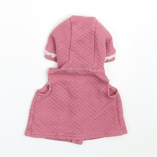 Catherine Malandrino Girls Pink  100% Cotton Cardigan Jumper Size 6-9 Months  Button
