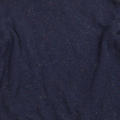 Cedar Wood State Mens Blue Crew Neck  Acrylic Pullover Jumper Size S