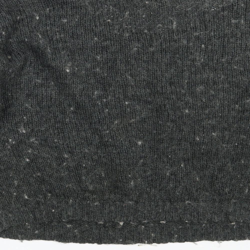 H&M Womens Green Round Neck  Acrylic Pullover Jumper Size 16   - Cropped
