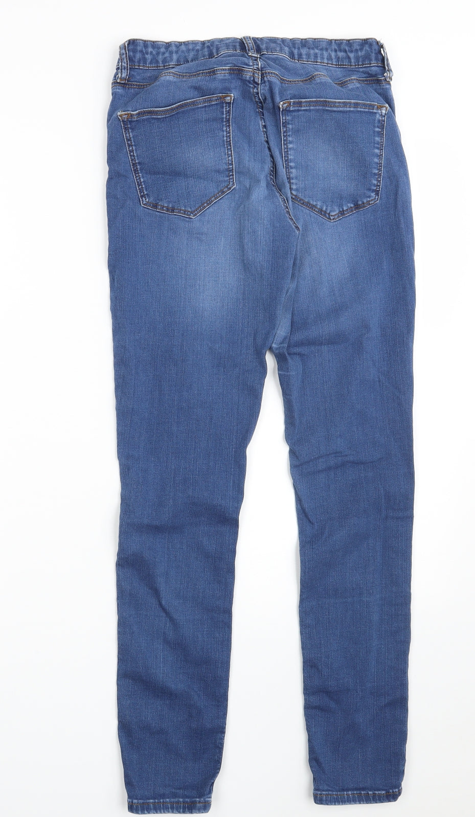 Topshop Womens Blue  Cotton Skinny Jeans Size 28 in L26 in Slim Zip