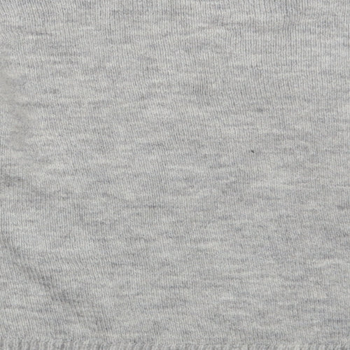 Pull&Bear Womens Grey Round Neck  Acrylic Pullover Jumper Size S   - Cropped