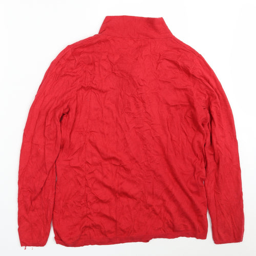 Damart Womens Red Collared  Viscose  Jumper Size 18   - Size 18-20