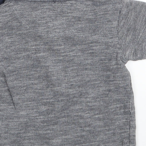 Primark Boys Grey  100% Cotton Pullover Polo Size 12-18 Months Collared Button