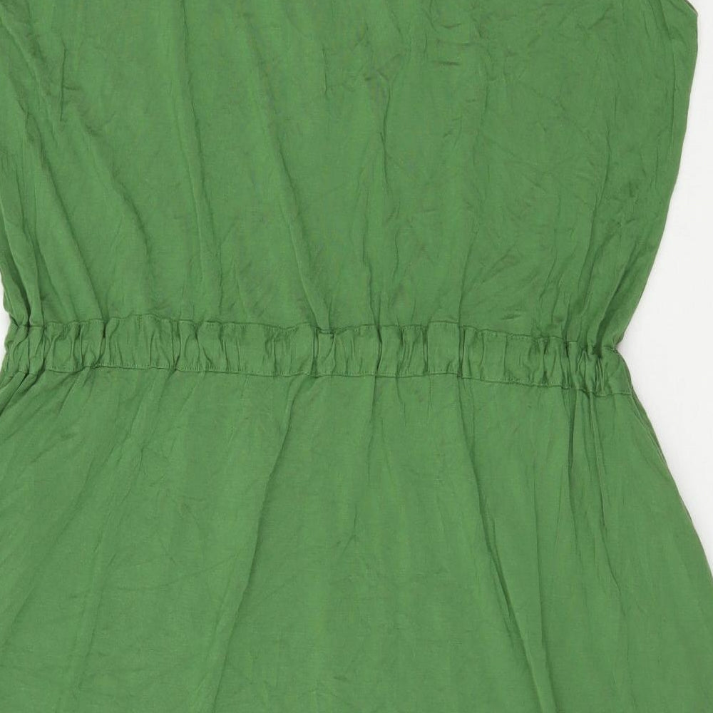Woolovers Womens Green  Viscose Tank Dress  Size 2XL  Scoop Neck Pullover