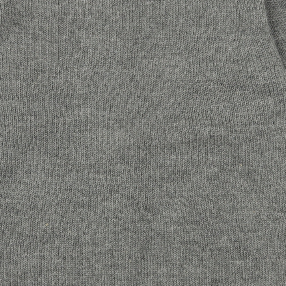 Q-Bee  Mens Grey V-Neck  Acrylic Pullover Jumper Size L