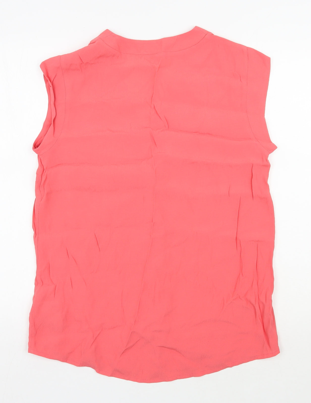 Monsoon Womens Pink  Viscose Basic Blouse Size 10 V-Neck