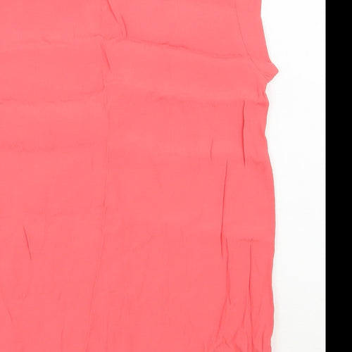 Monsoon Womens Pink  Viscose Basic Blouse Size 10 V-Neck
