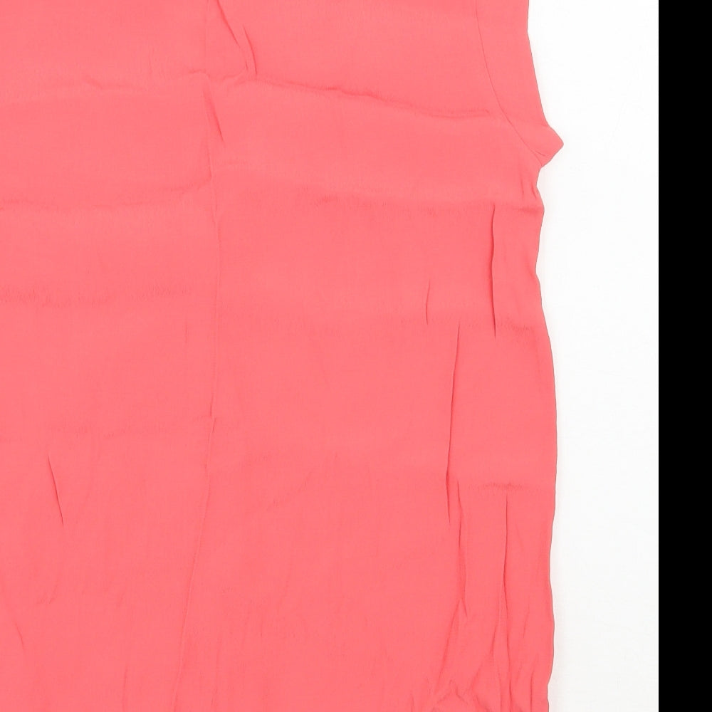 Monsoon Womens Pink  Viscose Basic Blouse Size 10 V-Neck