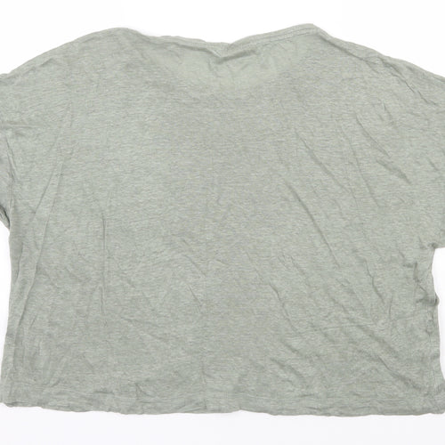 MNG Womens Green Round Neck  Polyester Pullover Jumper Size M
