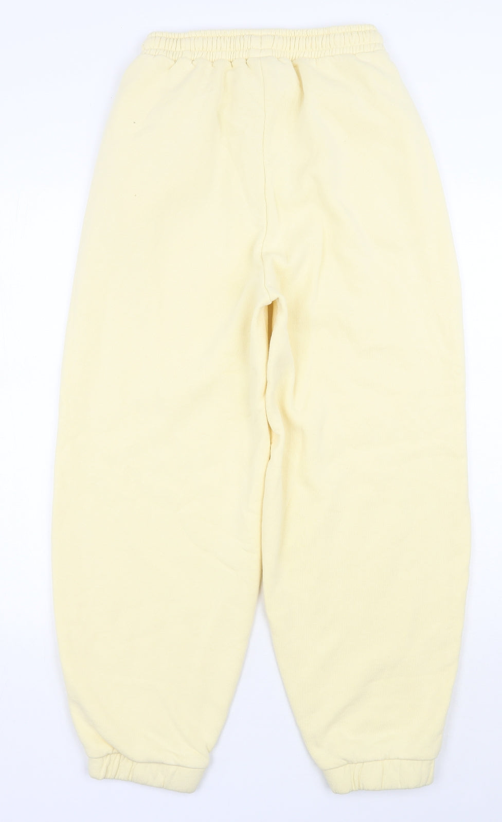 Primark Womens Yellow  Cotton Sweatpants Trousers Size 6 L26 in Regular Drawstring