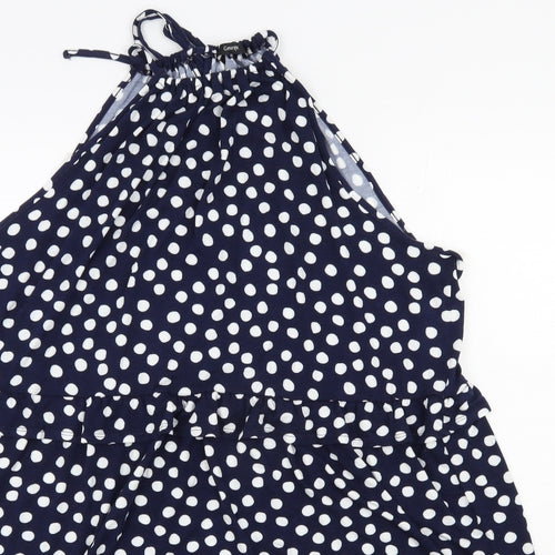 George Womens Blue Polka Dot Viscose Trapeze & Swing  Size 20  Halter Tie