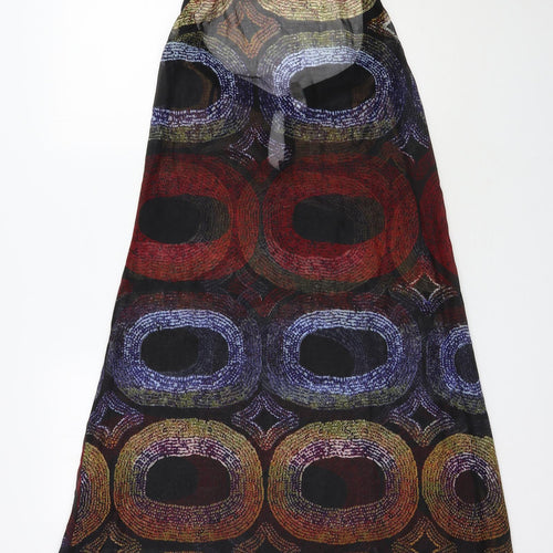 Primark Womens Multicoloured Geometric Polyester Kaftan  Size 8  Halter Tie