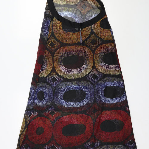 Primark Womens Multicoloured Geometric Polyester Kaftan  Size 8  Halter Tie