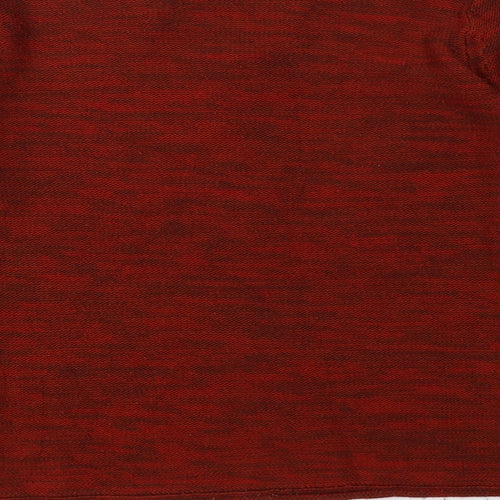 Divided by H&M Womens Red  Acrylic Basic Blouse Size 12 V-Neck