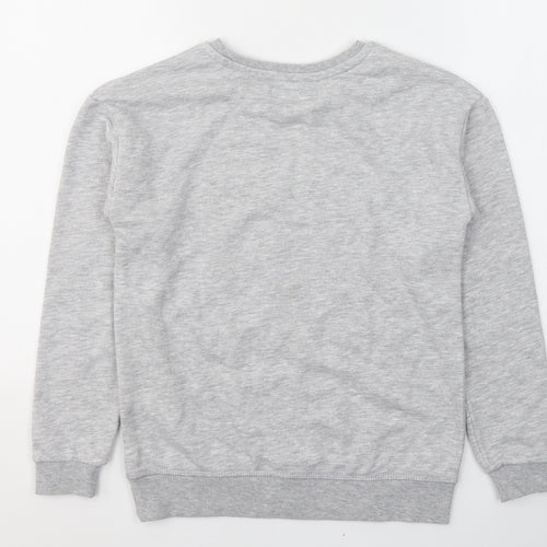 Primark Girls Grey  Cotton Pullover Sweatshirt Size 10-11 Years  Pullover