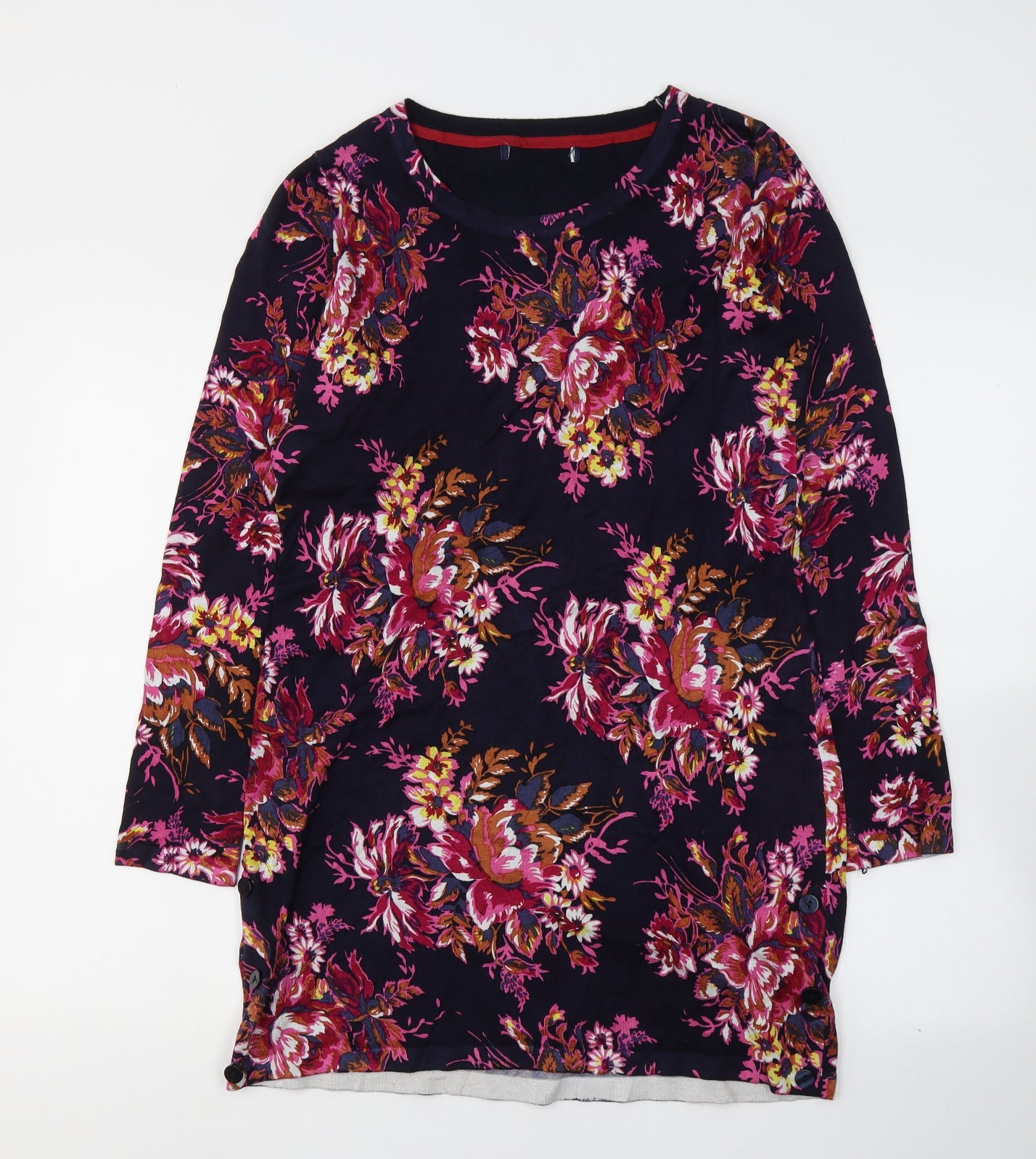 NEXT Womens Black  Viscose Jumper Dress  Size 12  V-Neck Pullover
