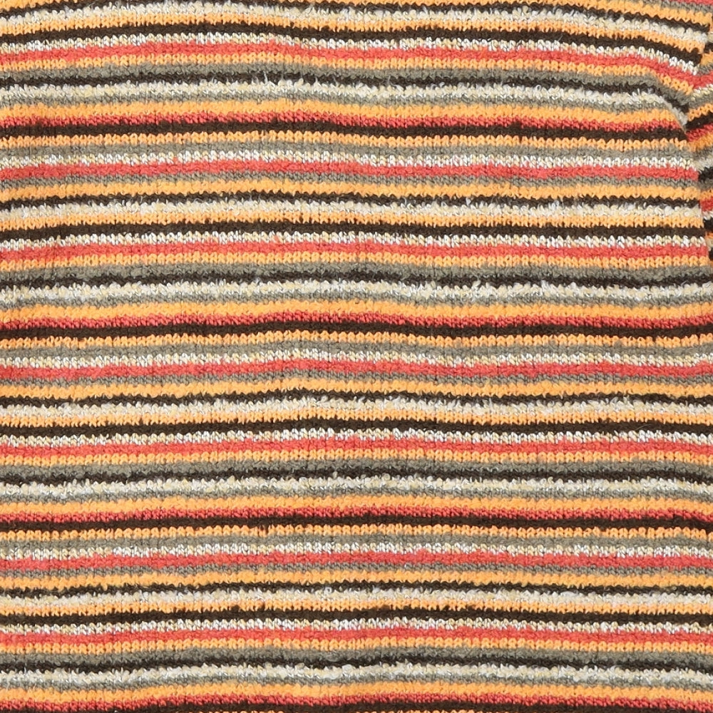 Per Una Womens Orange V-Neck  Acrylic Cardigan Jumper Size 10