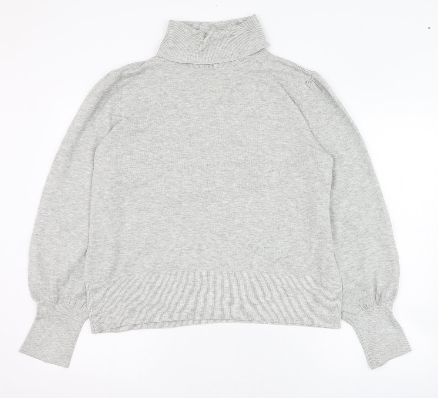 F&F Womens Grey Roll Neck  Acrylic Pullover Jumper Size 20