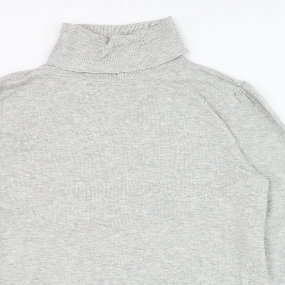F&F Womens Grey Roll Neck  Acrylic Pullover Jumper Size 20
