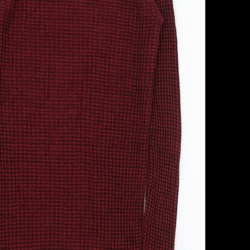 River Island Womens Red Round Neck  Acrylic Pullover Jumper Size 4
