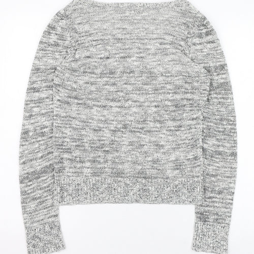 Woolworths Womens Grey Round Neck  Acrylic Cardigan Jumper Size S