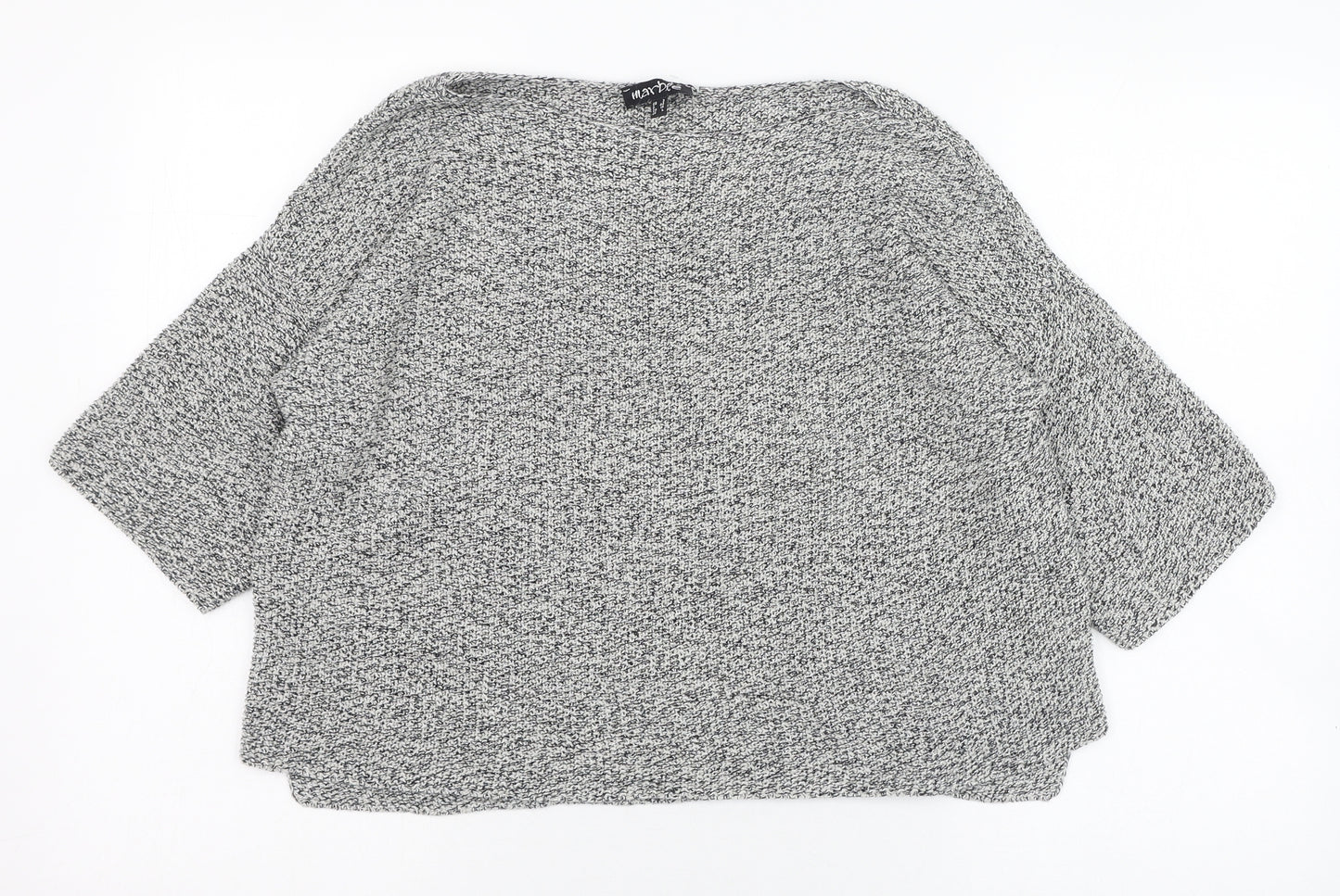 Marble Womens Grey Round Neck  Cotton Pullover Jumper Size 14
