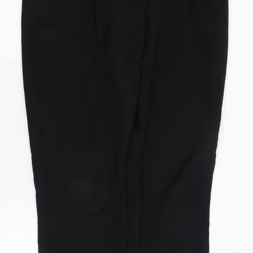 Dorothy Perkins Womens Black  Polyester Trousers  Size 12 L28 in Regular Zip