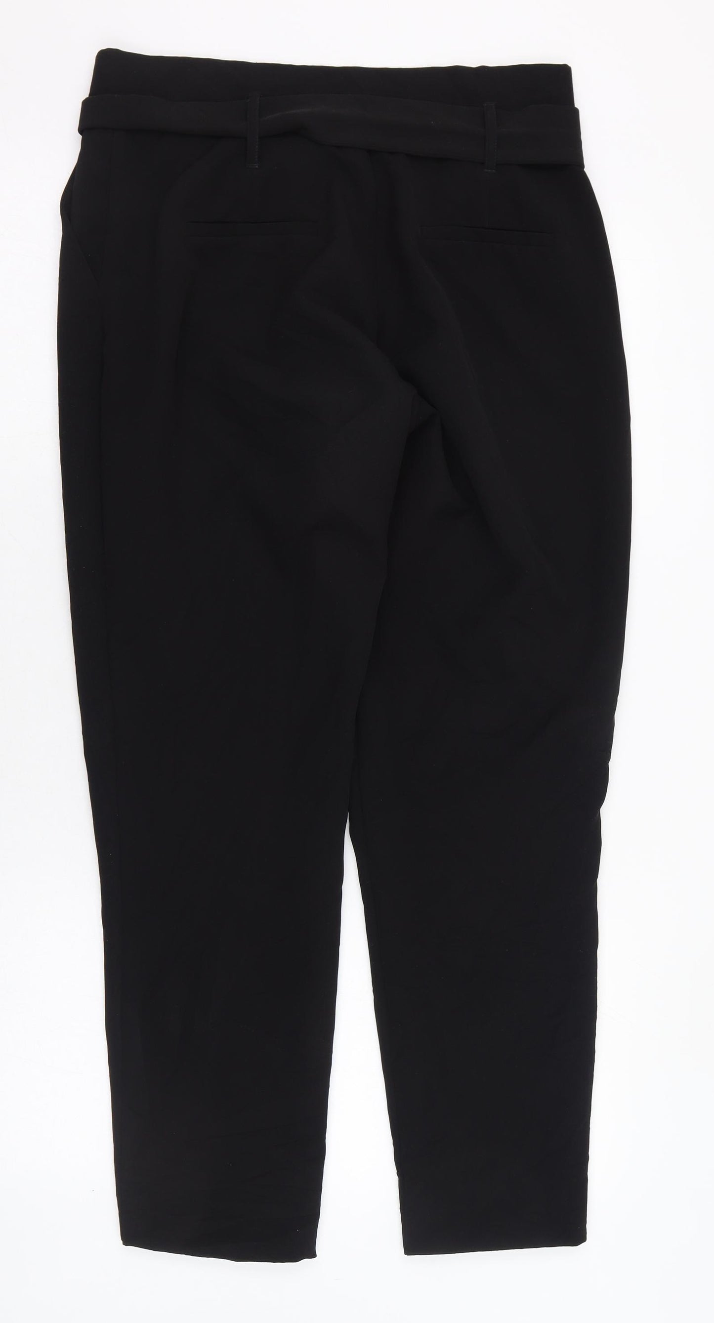 Dorothy Perkins Womens Black  Polyester Trousers  Size 12 L28 in Regular Zip